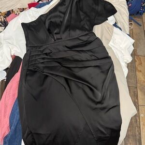 SHEIN Black One-Shoulder Dress